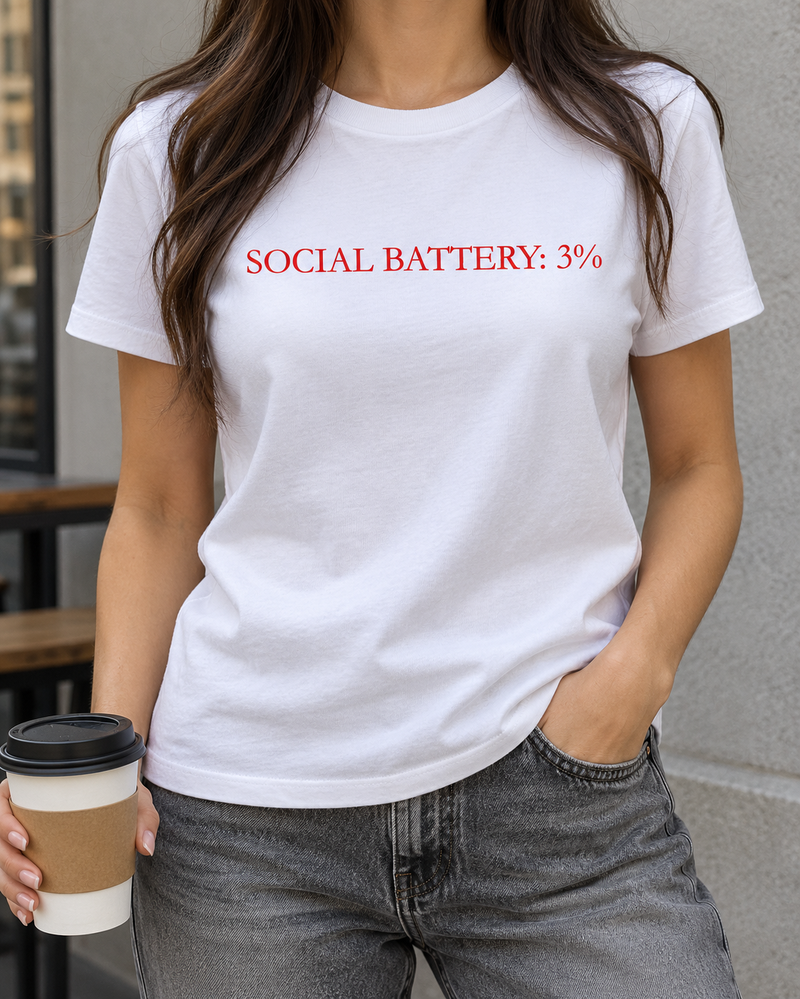 Social Battery 3% Classic Tee